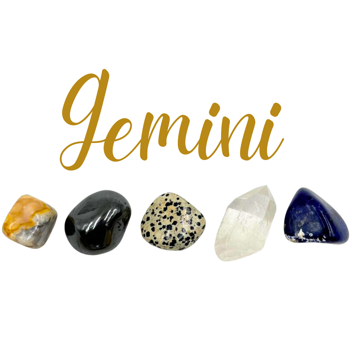 Gemini Zodiac Crystal Set 5/20 – 6/21 Astrology Stones Box Set