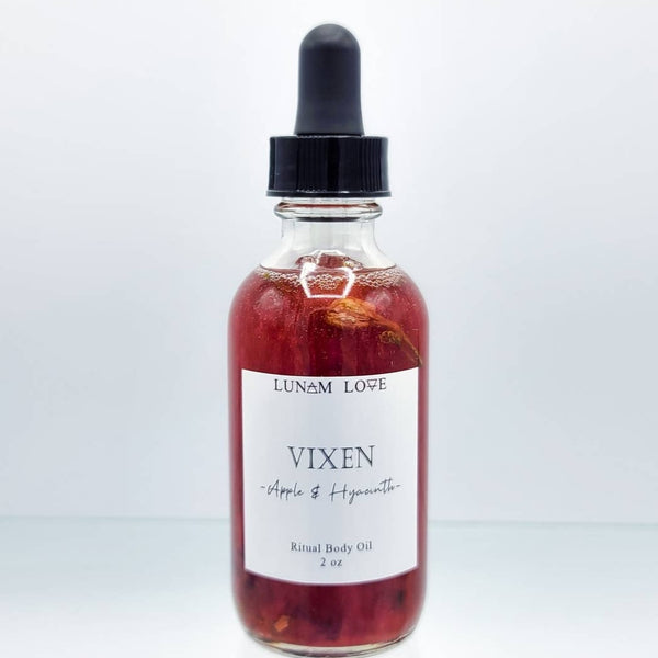 Vixen Botanical & Crystal Infused Oil | Intention & Manifesting Oil | Body Oil | Healing Ritual Oil