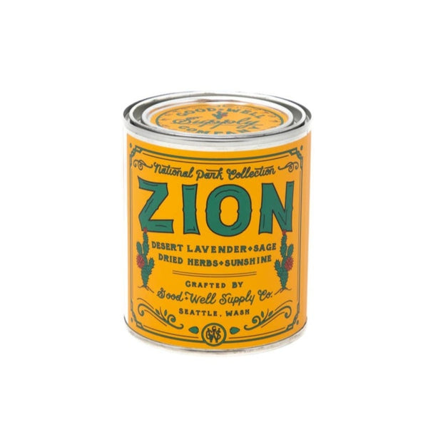 Zion Candle | Zion National Park | Desert Lavender, Sage & Dried Herbs Scent | 100% Natural Soy Wax | 8oz