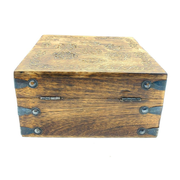 7 chakra symbol wooden box