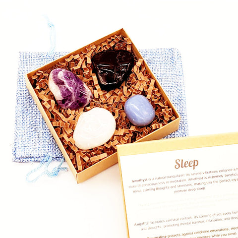 Sleep Crystals 4-Stone Box Set With Bag