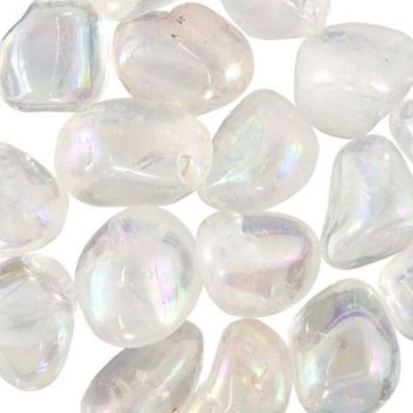 angel aura tumbled quartz crystals