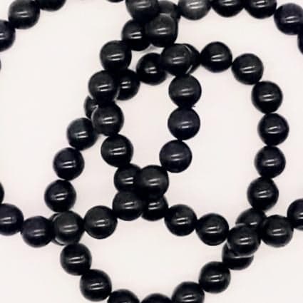 black obsidian stone bead bracelets