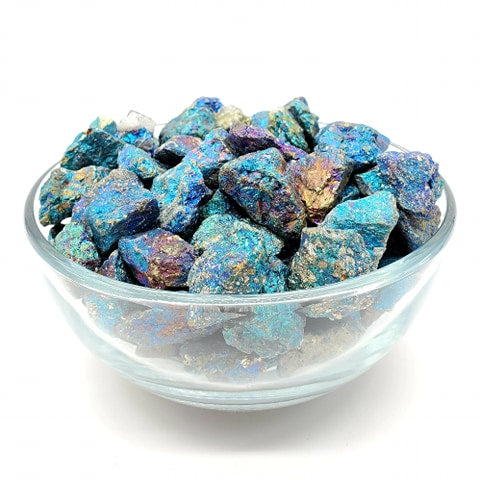 blue and purple peacock ore