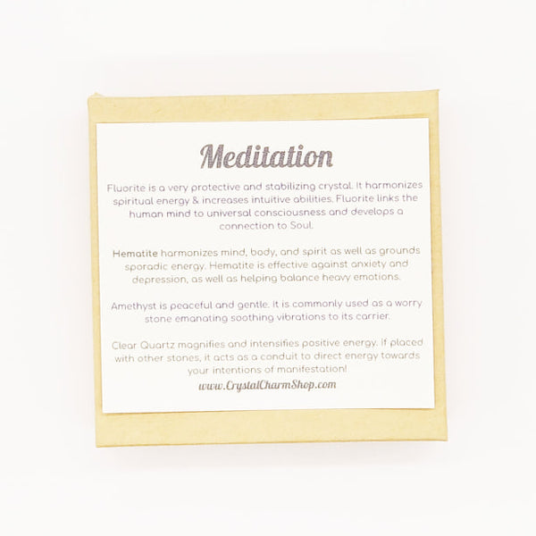 crystal healing meditation gift set