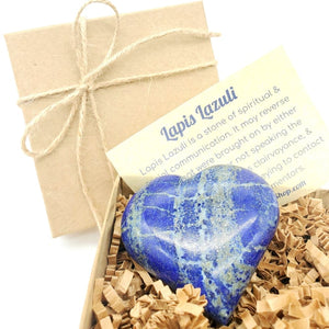lapis lazuli heart gift set