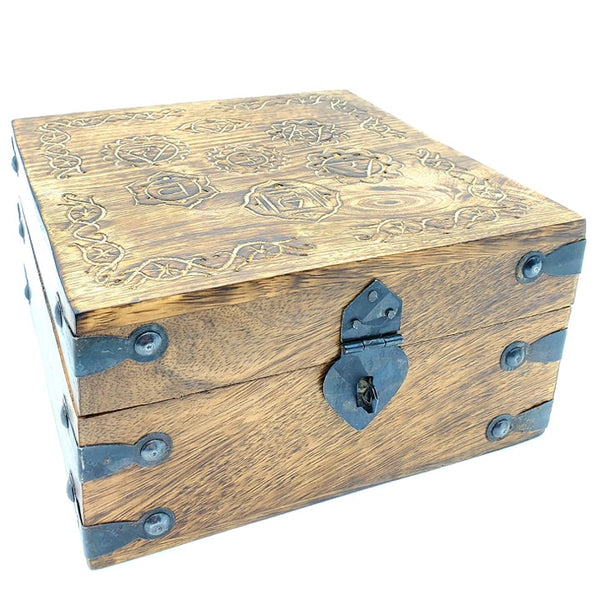 large 7 chakra wooden box