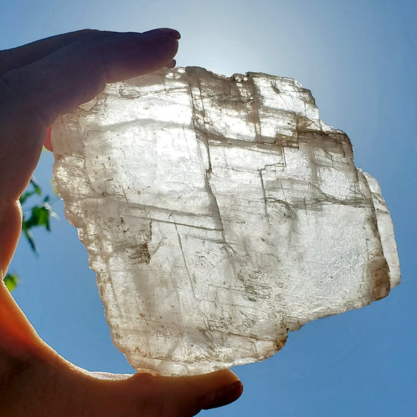 large crystal clear selenite