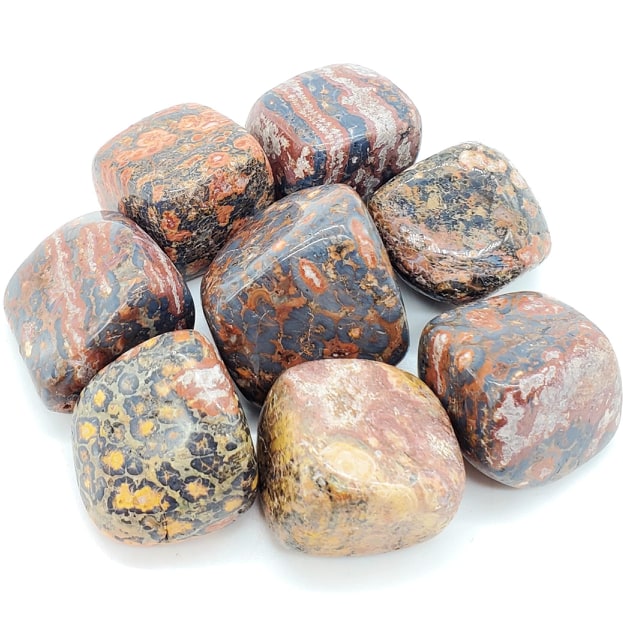 large leopard skin tumbled stones
