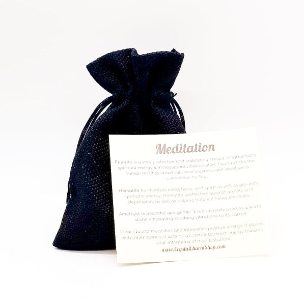 meditation healing stones gift set
