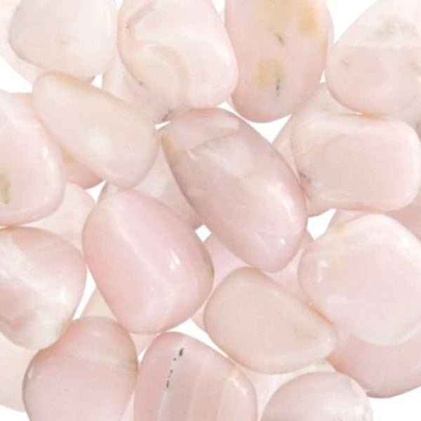 polished mango pink calcite stones