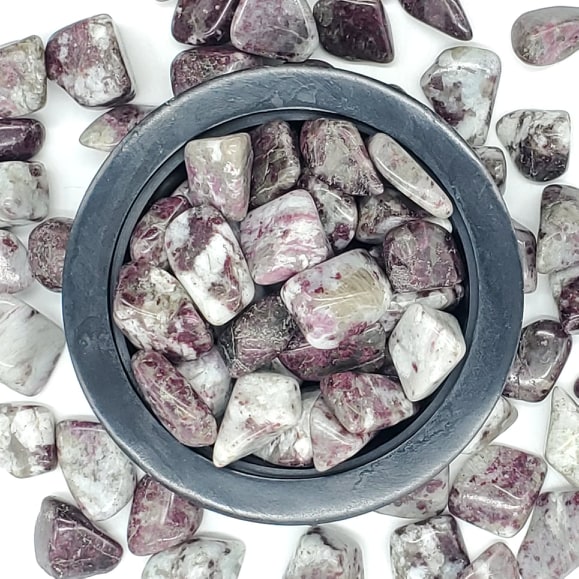 quality tumbled ruby tourmaline stones