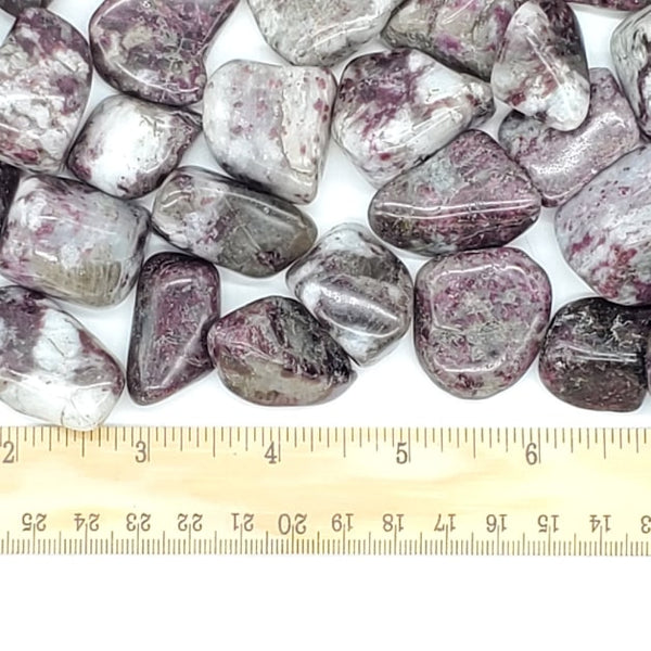 tumbled ruby tourmaline stones